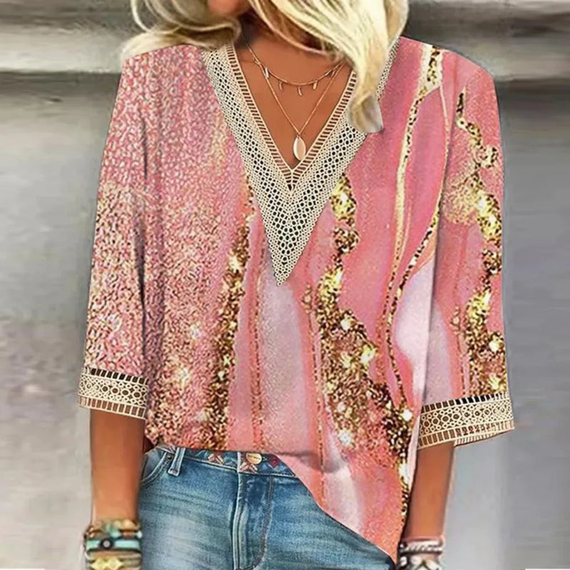 Summer Chiffon Blouse in pink