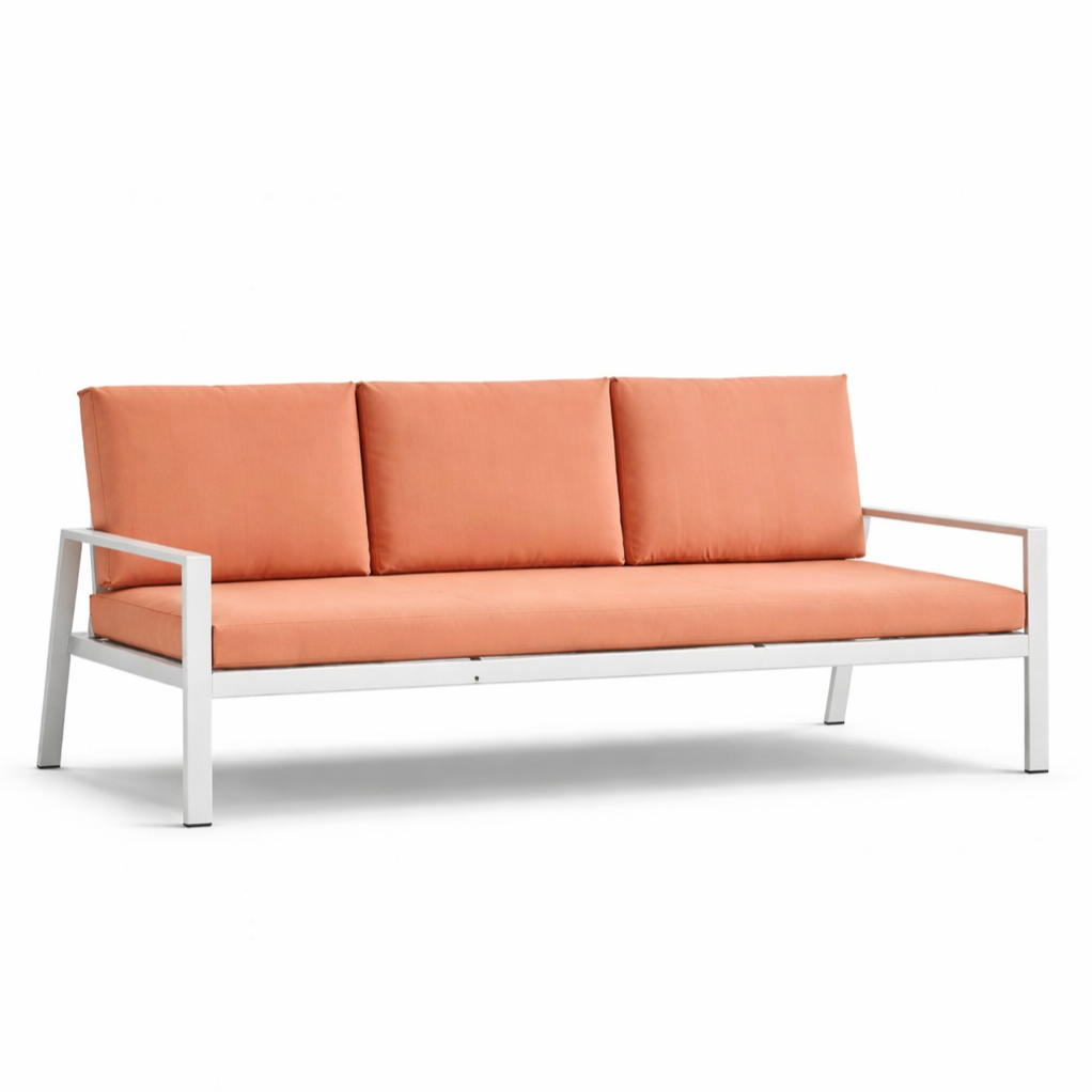 Orvyn 4-Piece Outdoor Sofa Set – 3-Seater, 2 Armchairs & Glass Coffee Table, Patio Lounge Set (Movients)