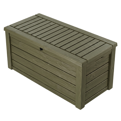 150 Gallon Resin Deck Storage Box Moss Green