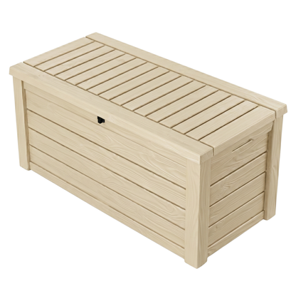 150 Gallon Resin Deck Storage Box Cream