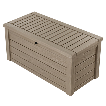 150 Gallon Resin Deck Storage Box Taupe