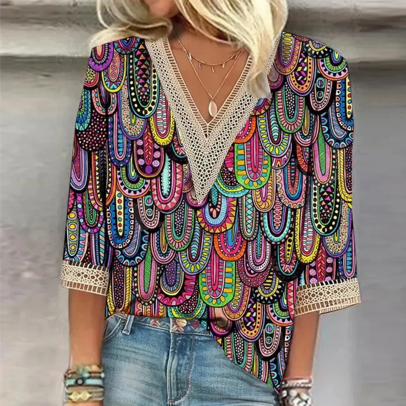 Summer Chiffon Blouse in maroon