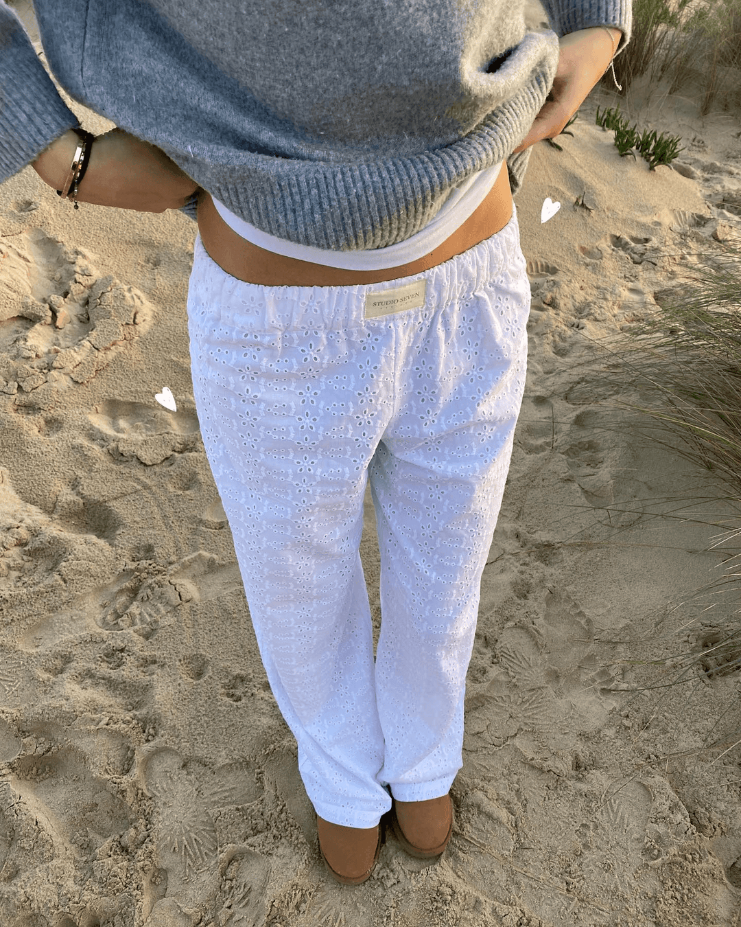 Women's Lounge Trousers in white