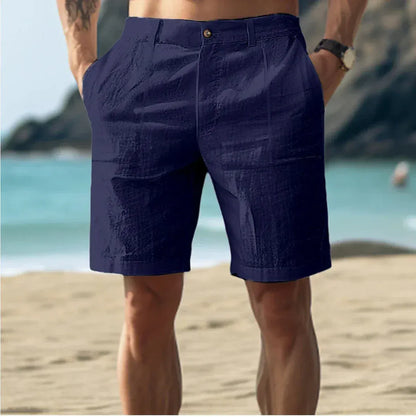 Dark Blue linen shorts