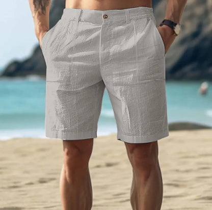 Gray linen shorts