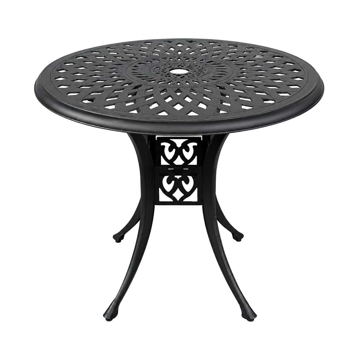 Elana 3-Piece Outdoor Bistro Set – Table with 2 Cast Aluminum Chairs
