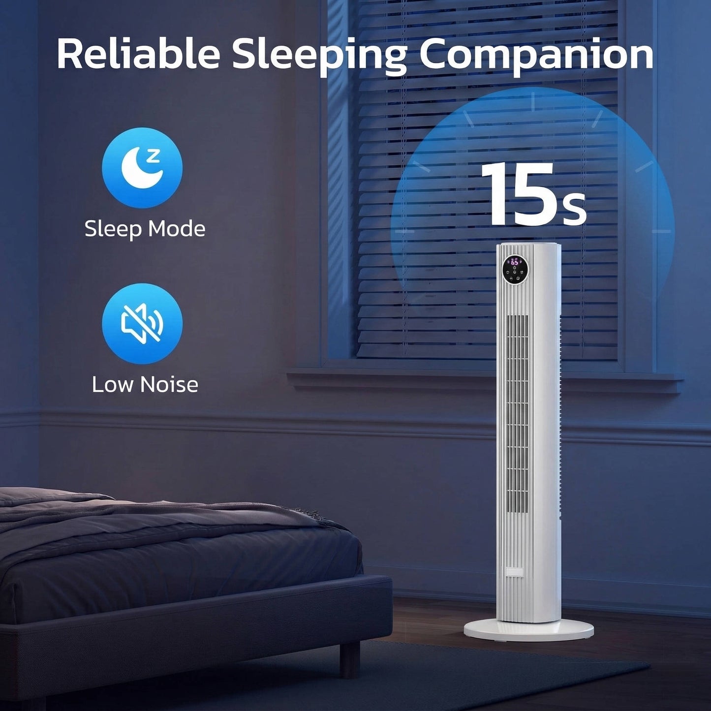 Tower air cooler side view