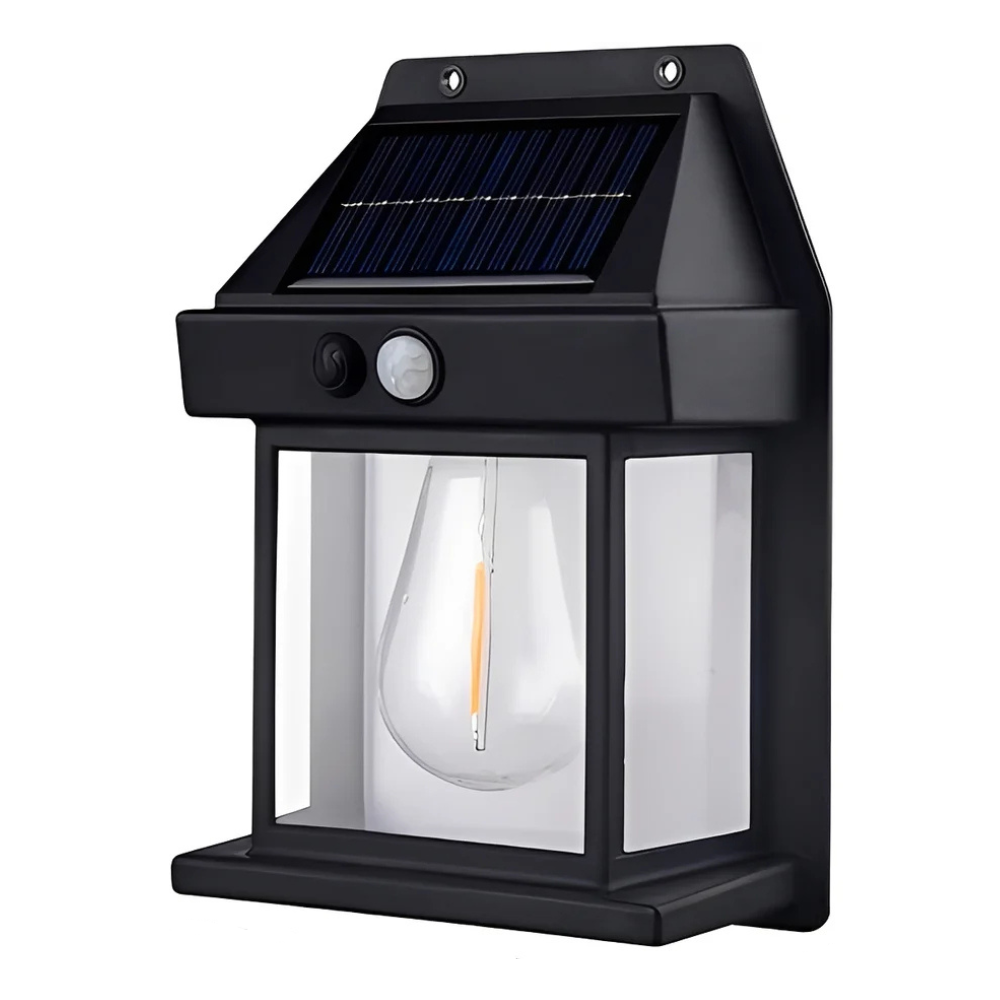 Solar Powered Outdoor LED Security Light with Motion Sensor, Waterproof Warm White Garden & Pathway Light (Movients)
