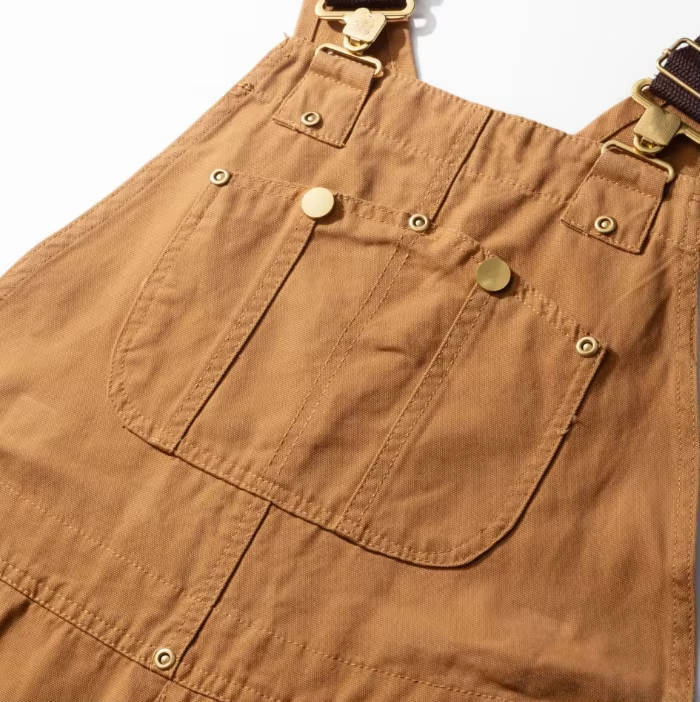 Women's Canvas Bib Overalls - Pocket Detail