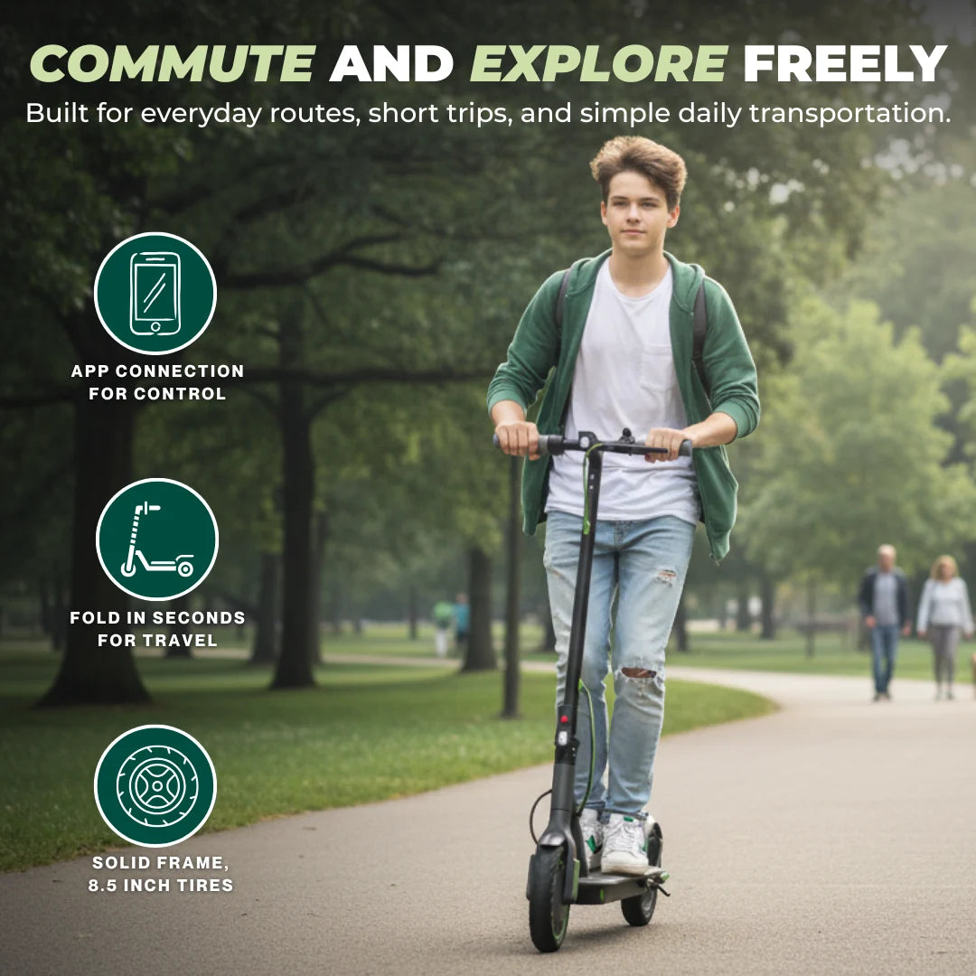 Foldable Electric Scooter with 350W Motor and 8.5 Inch Solid Tires