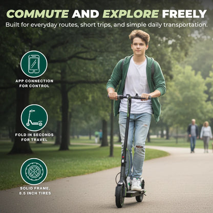 Foldable Electric Scooter with 350W Motor and 8.5 Inch Solid Tires