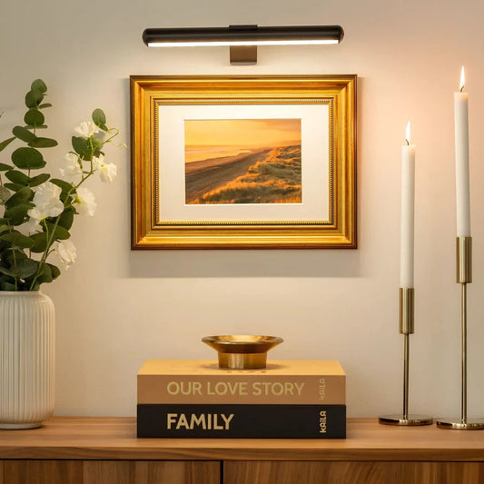 Black Wireless LED Wall Light