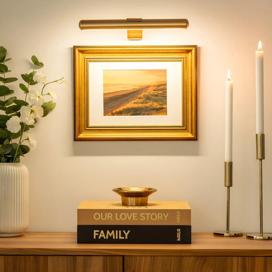 Gold Wireless LED Wall Light
