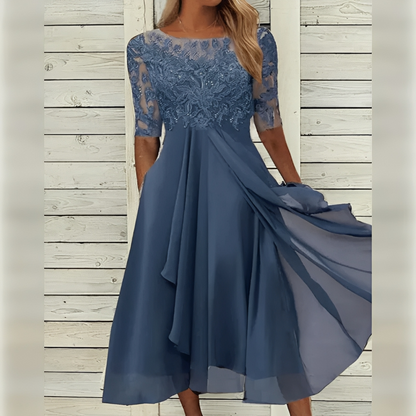 Chic and Comfortable Dress - Blue