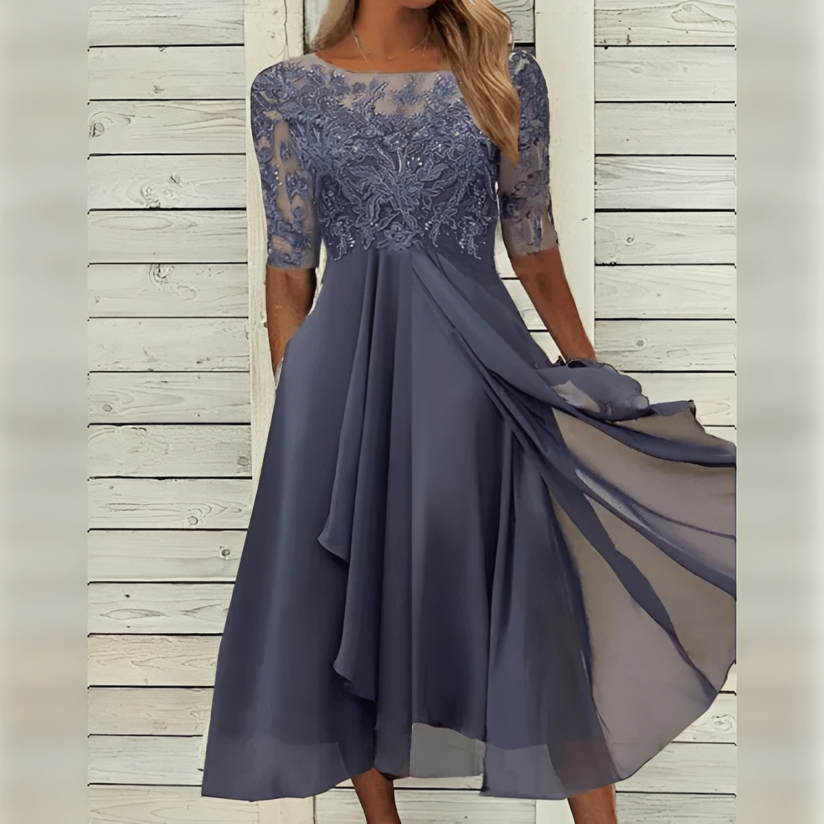 Chic and Comfortable Dress - Gray