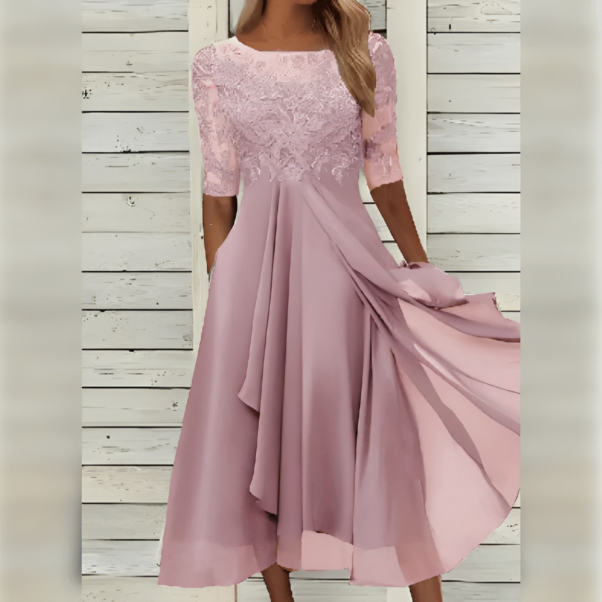 Chic and Comfortable Dress - Rose