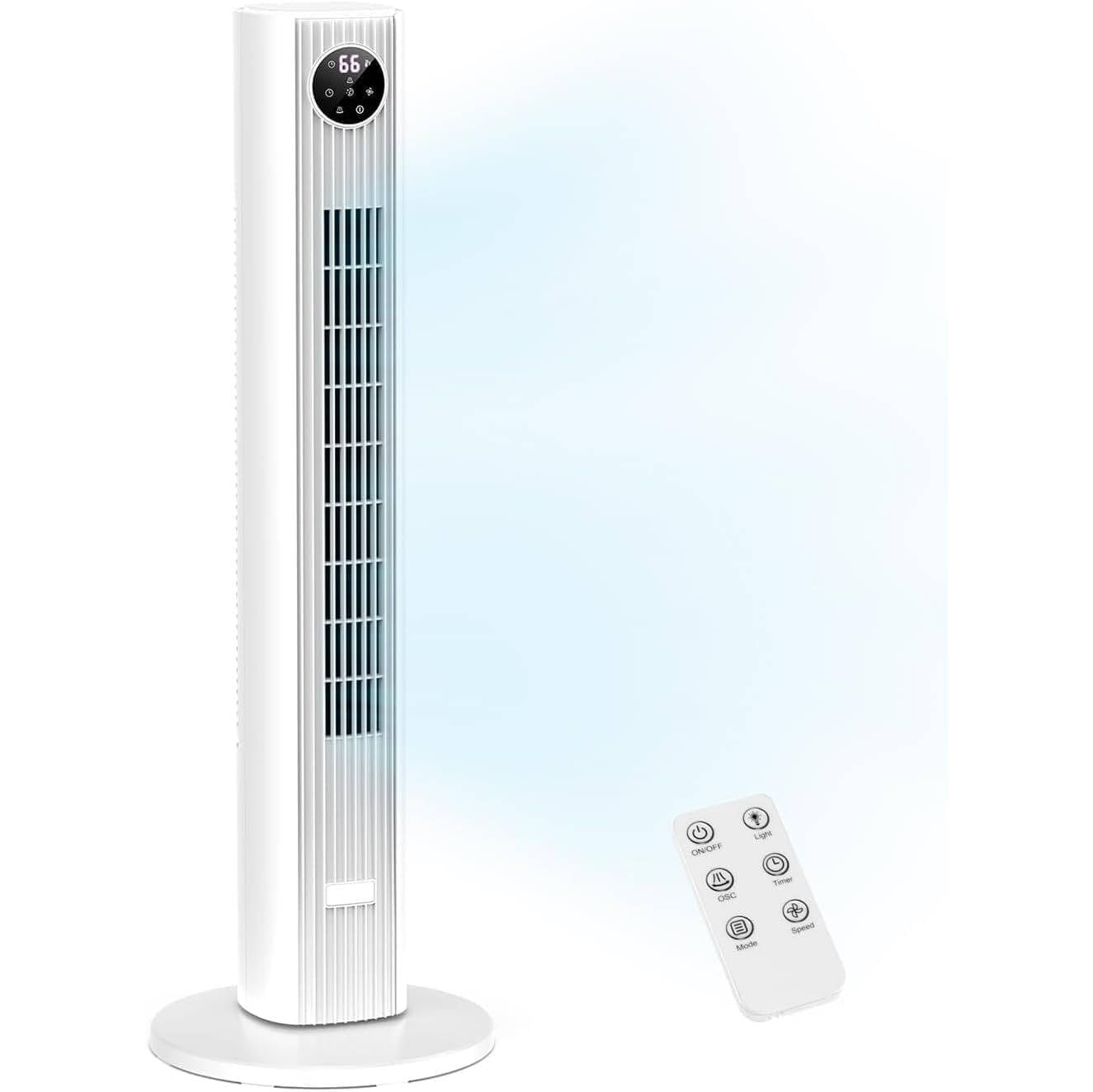 Tower air cooler with remote control