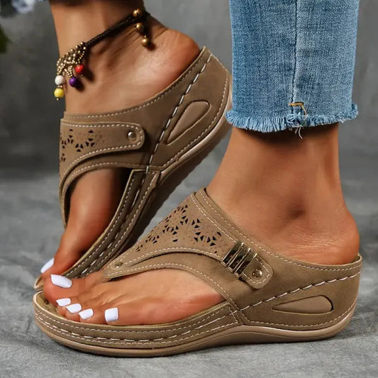Brown comfort sandal