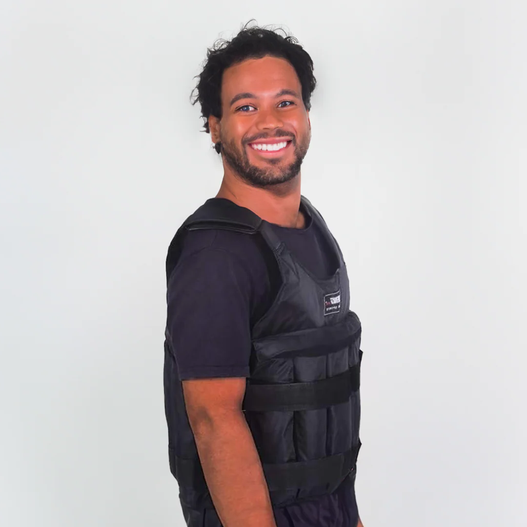 Weighted vest in use