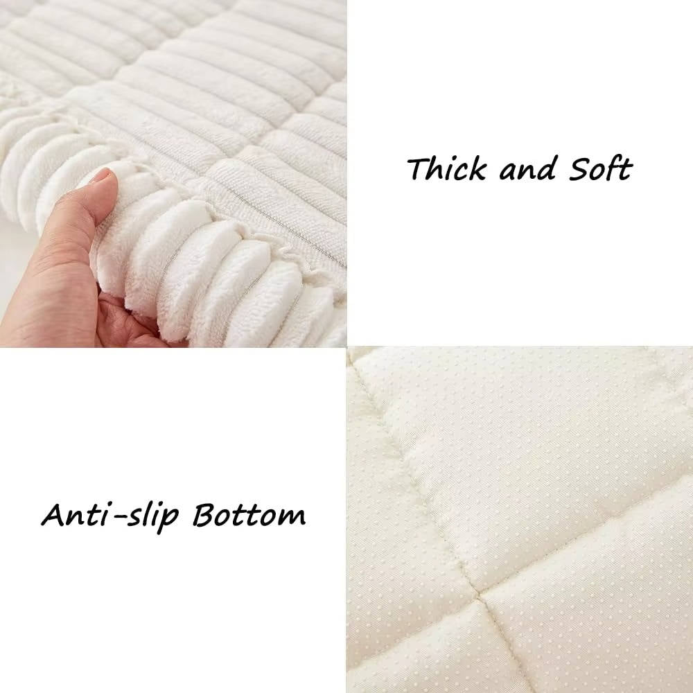 Plush Grip Sofa Slipcover detail
