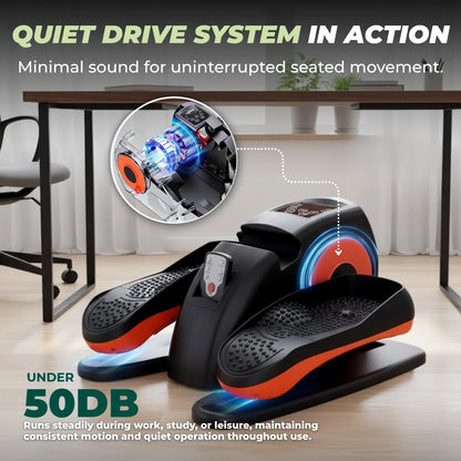 Under Desk Elliptical Machine with Remote Control and LCD Display
