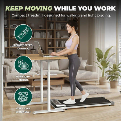 Under Desk Walking Treadmill with LED Display and Remote Control